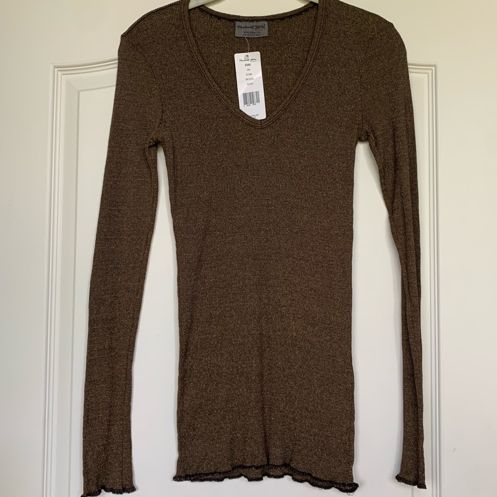 Michael Stars Shimmer V-Neck